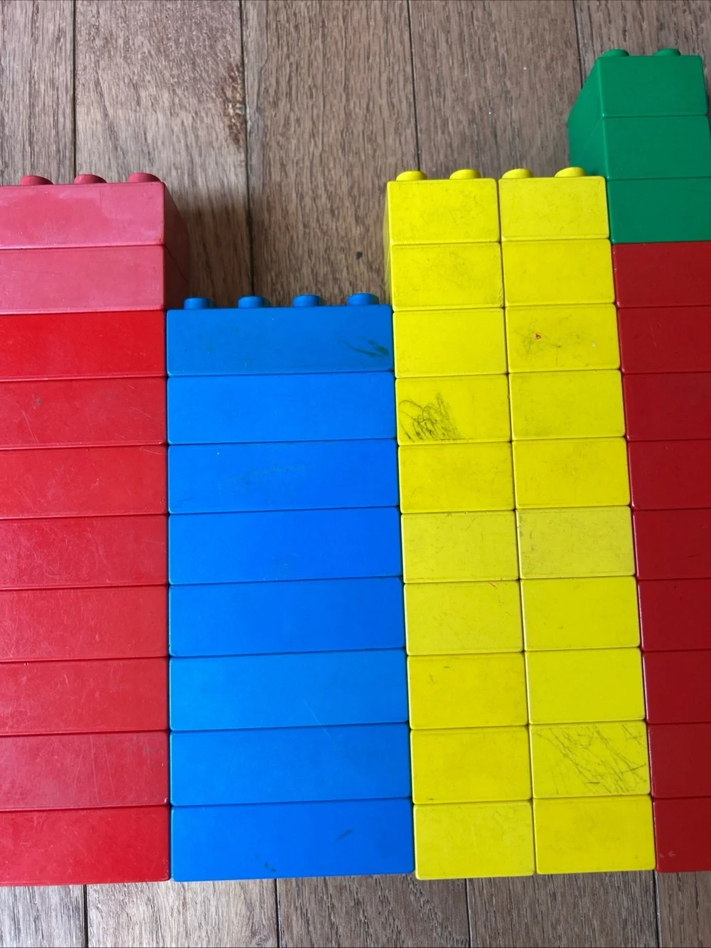 Lego Duplo Brick Lot Yellow Blue Red Green Bricks 2X2 And 4X2